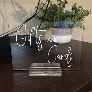 Gifts & Cards acrylic wedding sign